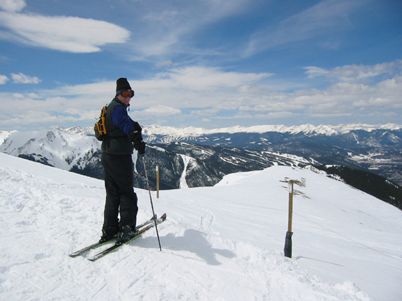 Andy and three mountains